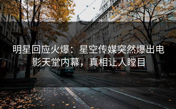 明星回应火爆：星空传媒突然爆出电影天堂内幕，真相让人瞠目